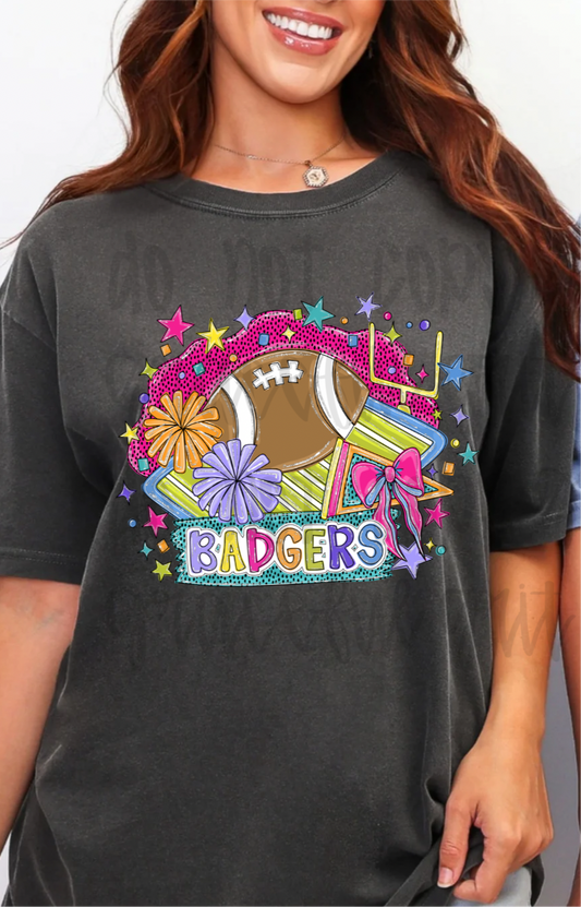 Colorful Badger Football