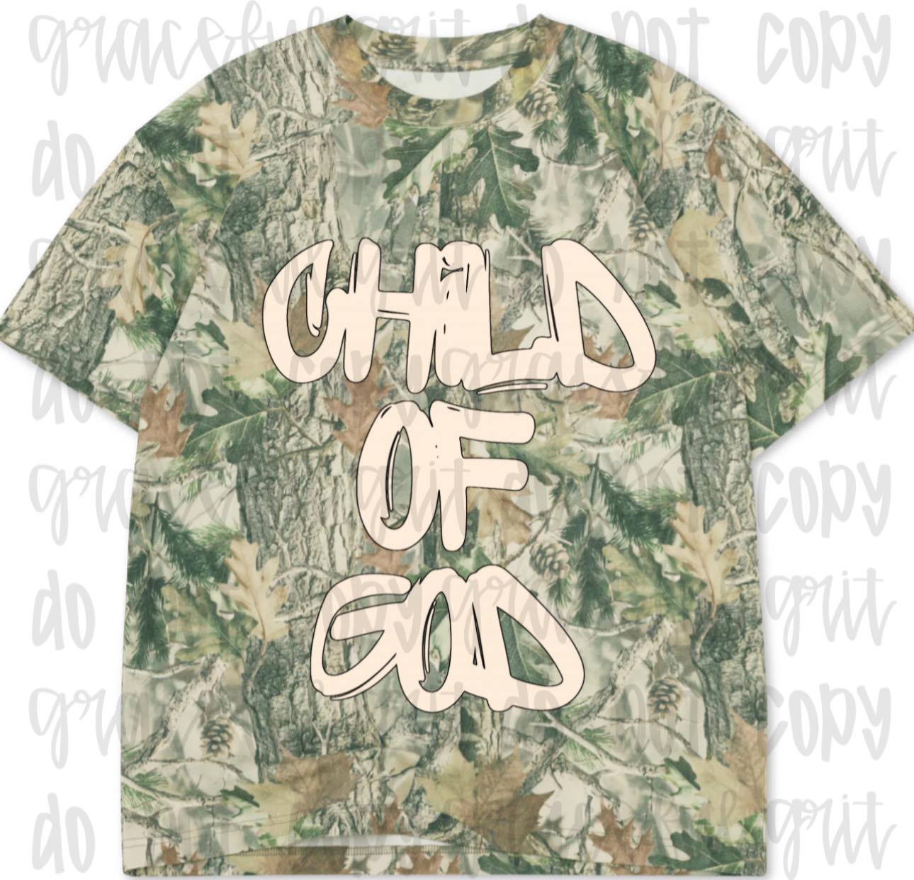 Camo Boxy Tee Child of God