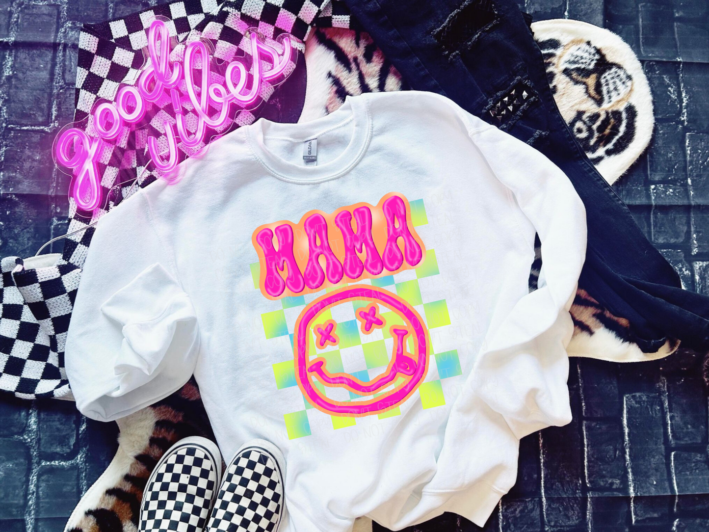 Neon Mama Checkered