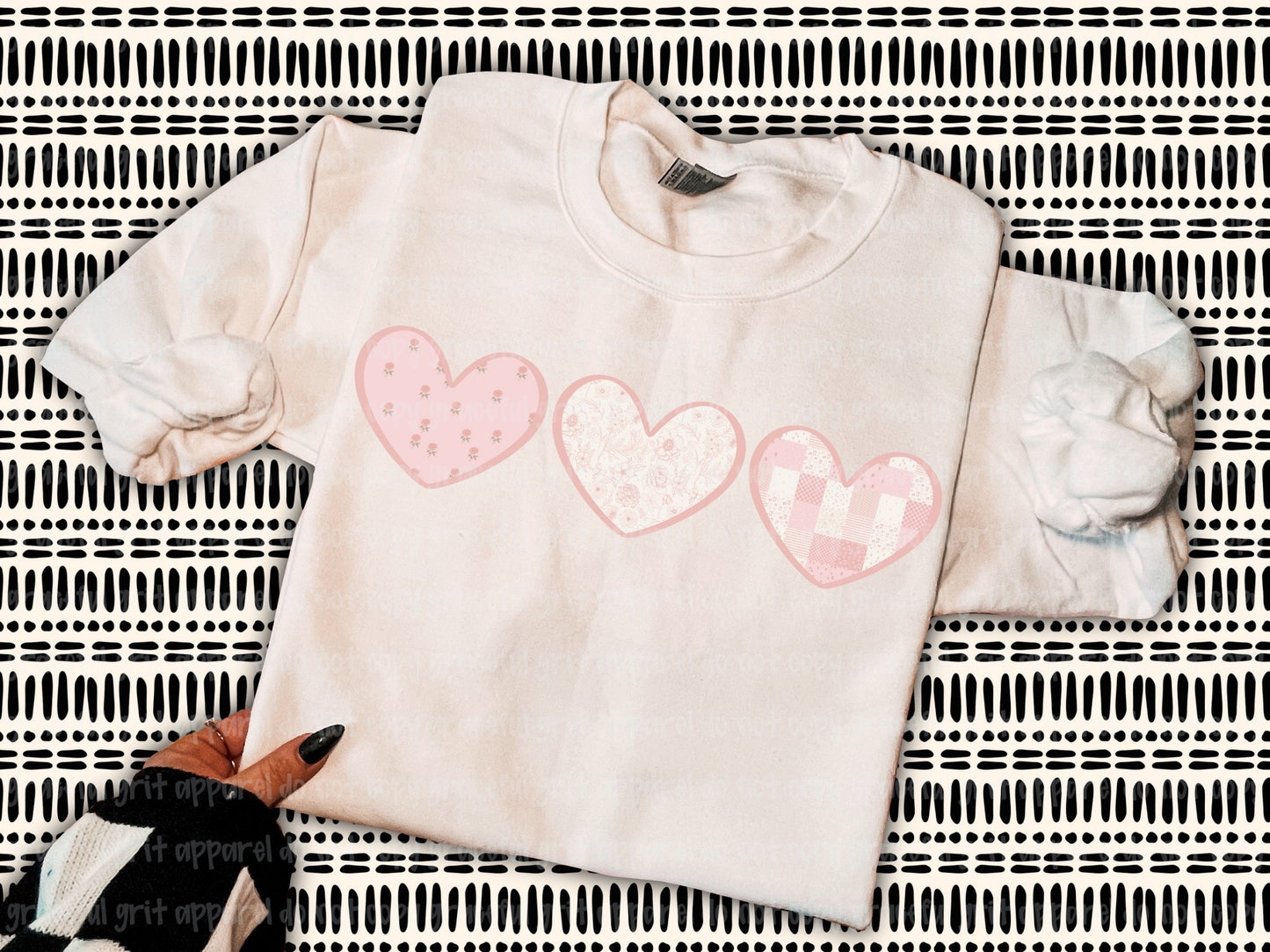 Light Pink Patterened Hearts