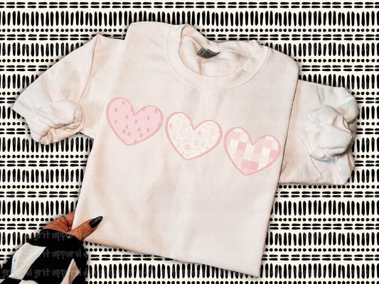 Light Pink Patterened Hearts