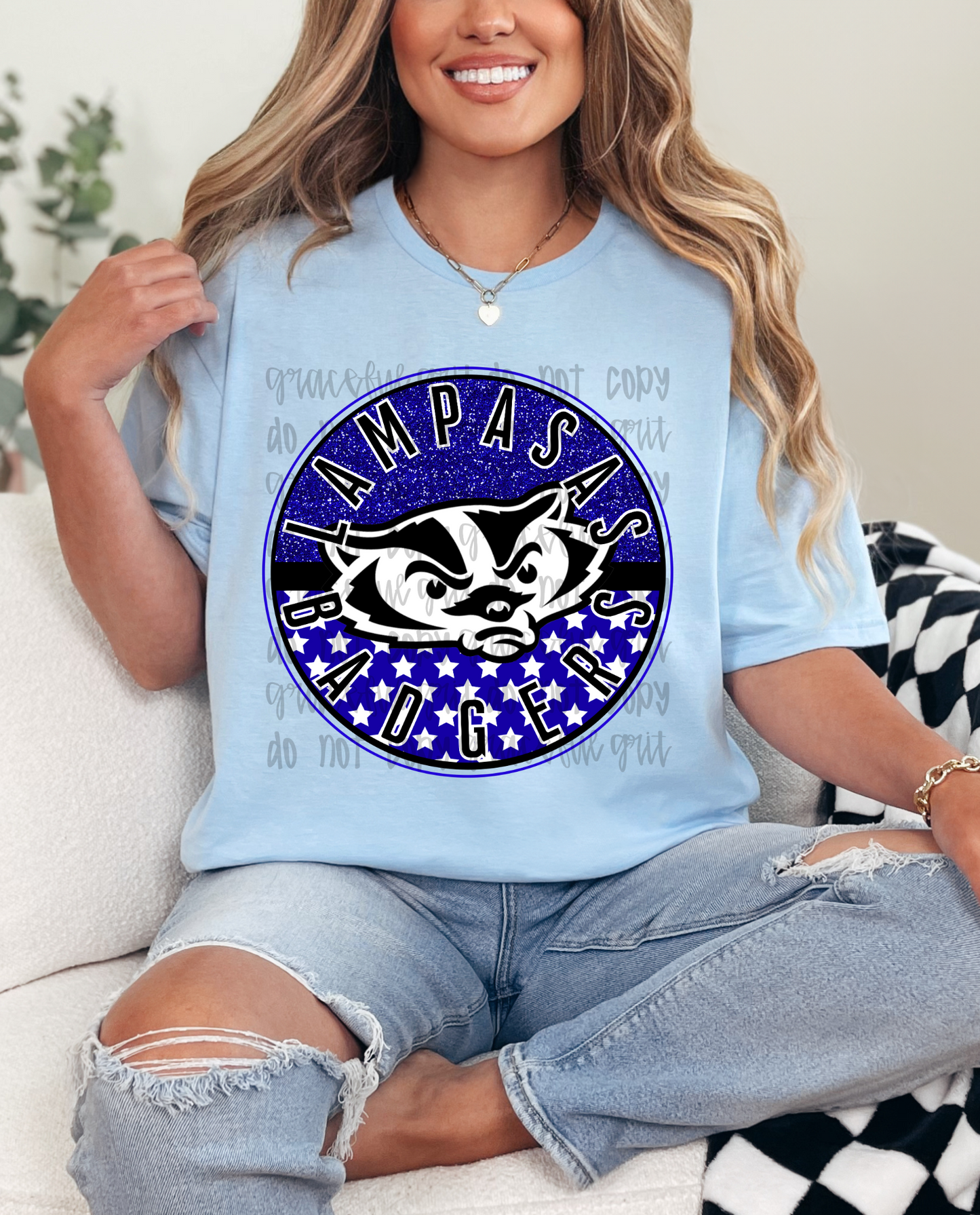 Badgers Glitter Stars Circle