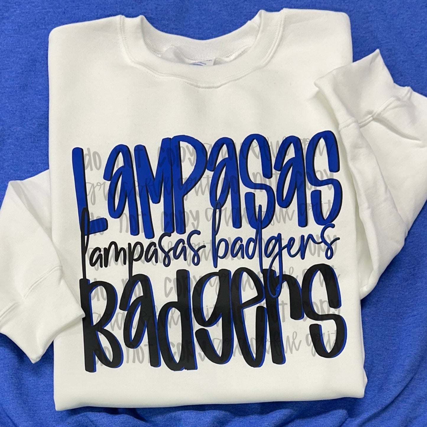Lampasas Badgers TieDyed Script