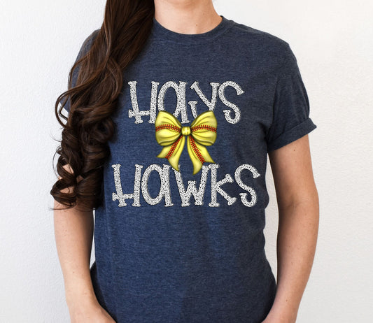 Hays Hawks Softball Bow