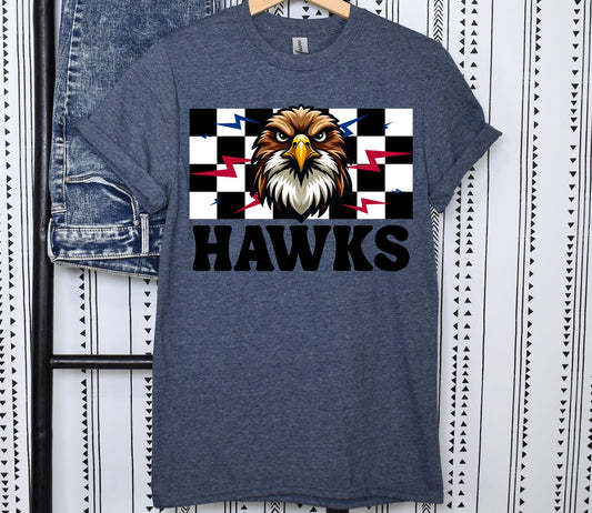 Hawks Checkered Mascot