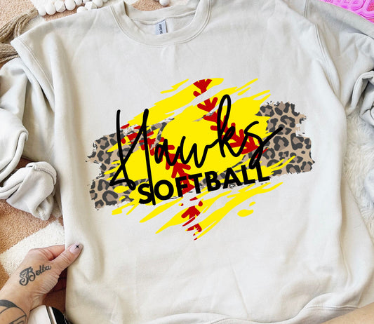 Hawks Softball Script Leopard