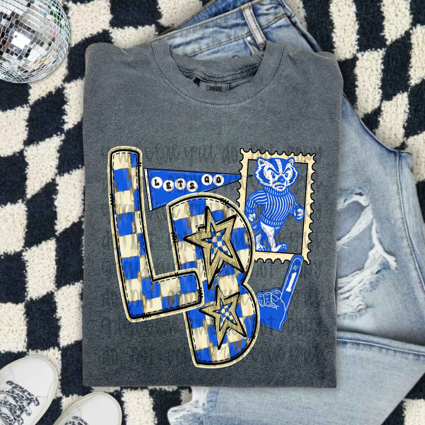 LB Checker Framed Badger