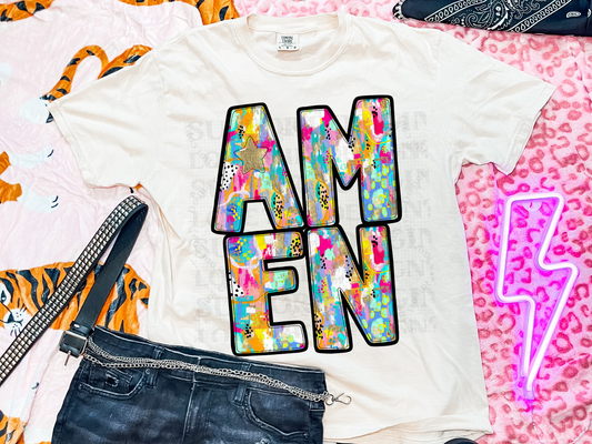 Amen bold painted
