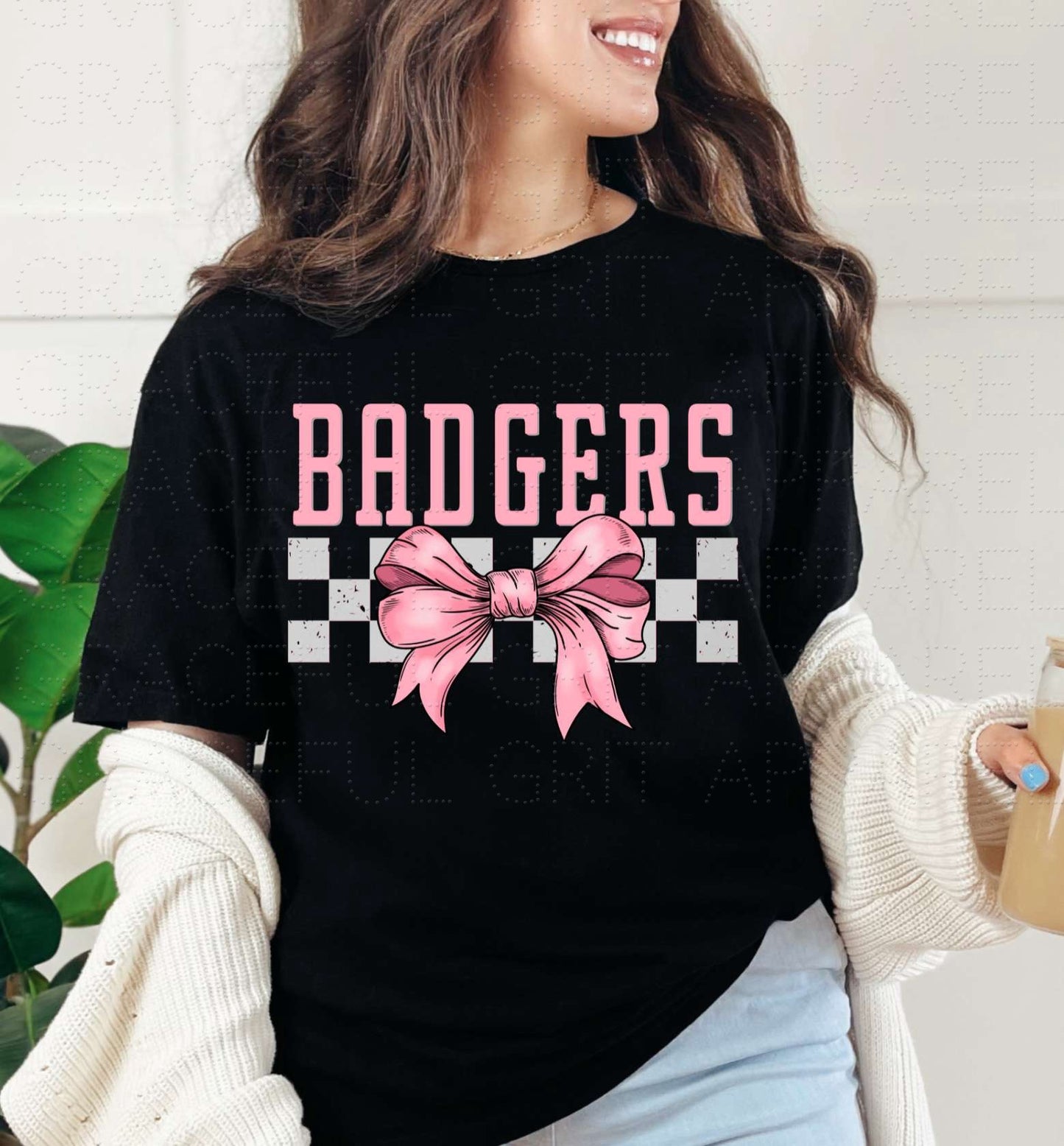 Badgers Pink Bow