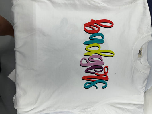 55 Script Multicolor Badgers