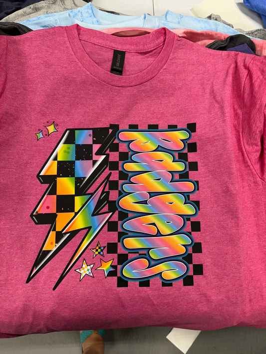 37 Neon Badgers Bolt Checkered