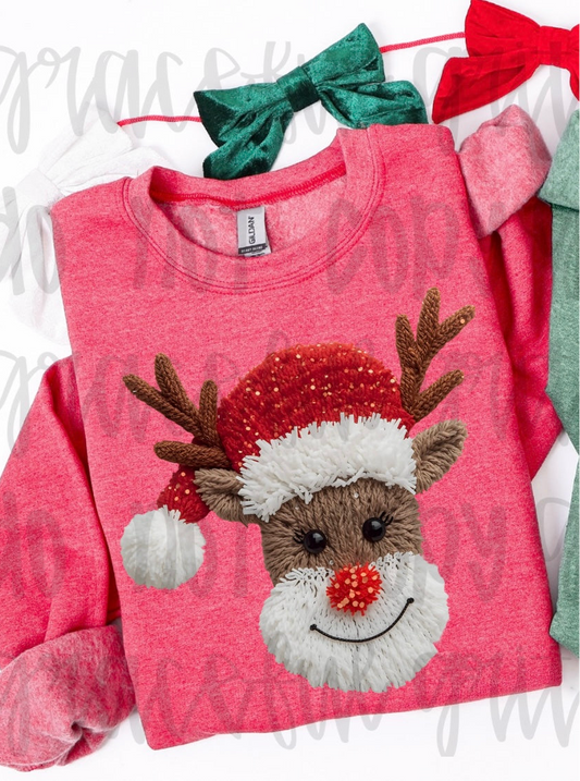 Faux Yarn Reindeer