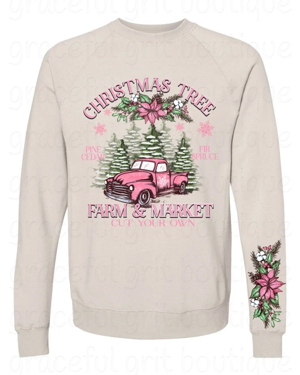 Christmas Tree Farm and Market Pink Truck