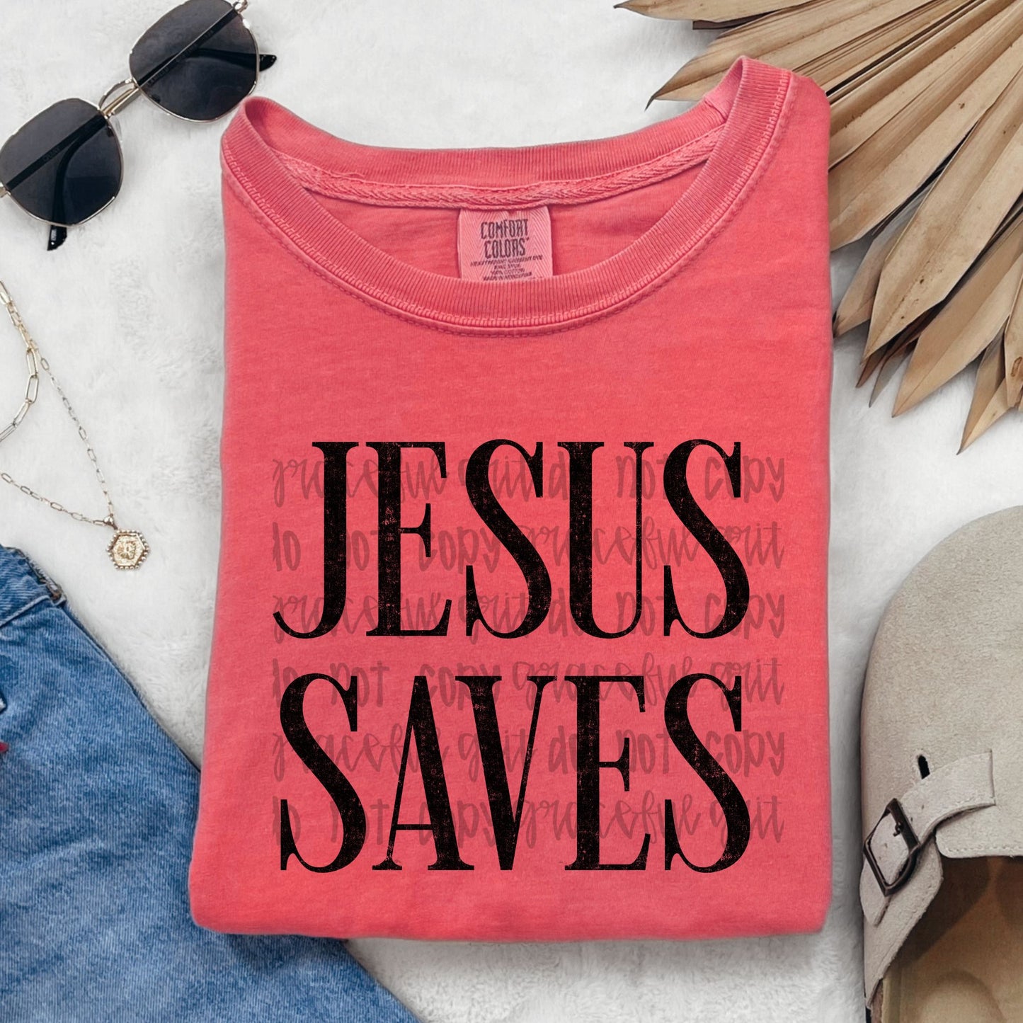Jesus Saves monotone