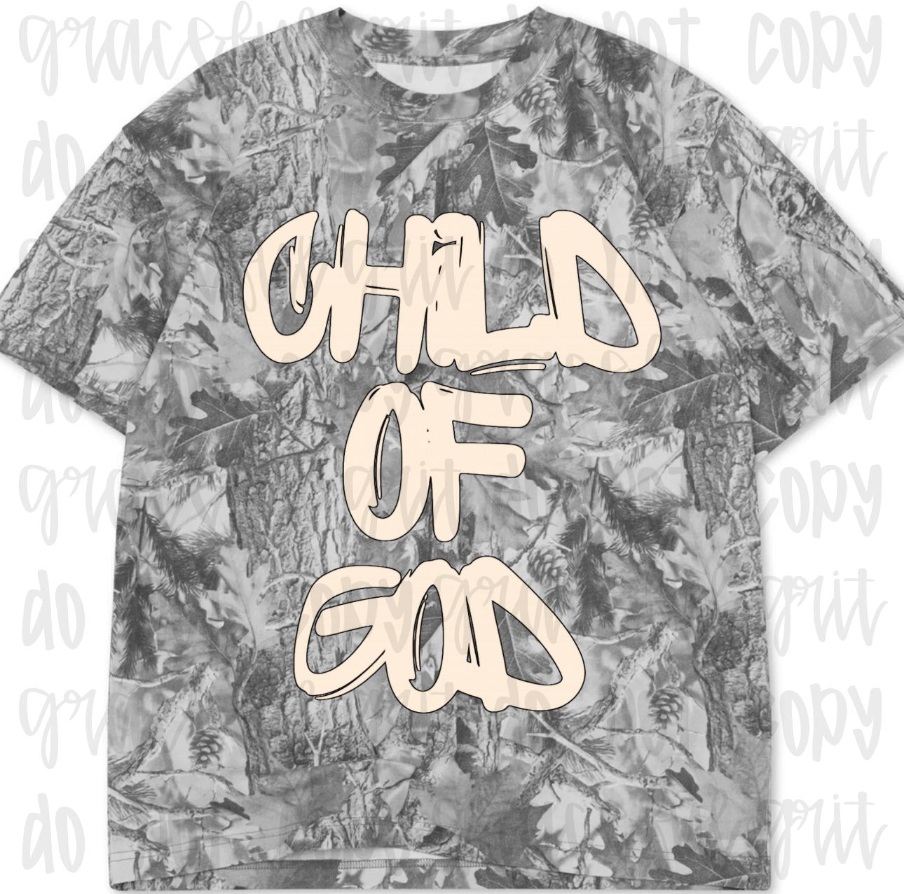 Camo Boxy Tee Child of God