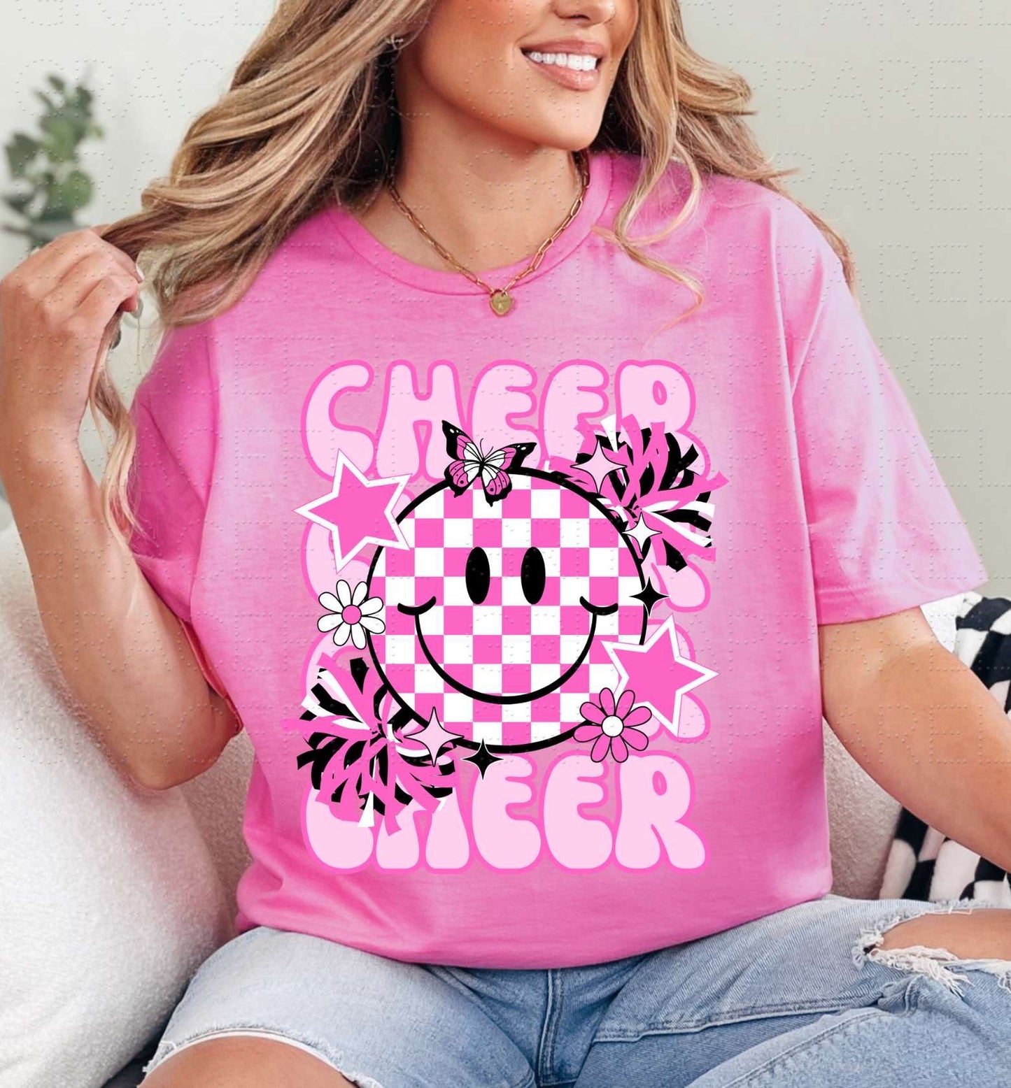 Checkered Pink Smiley