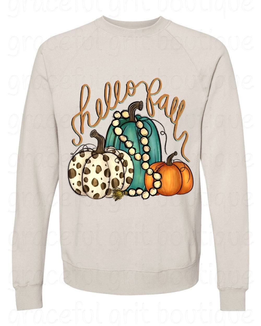 Hello Fall Leopard Pumpkin