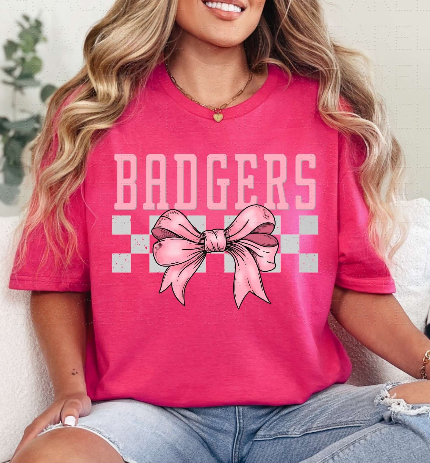 Badgers Pink Bow