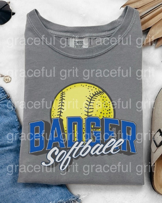 Softball Badgers Vintage