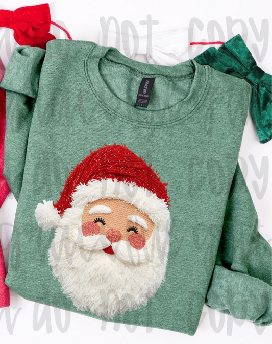 Faux Yarn Jolly Santa