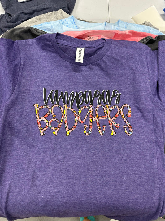 38 pink leopard Badgers Lampasas