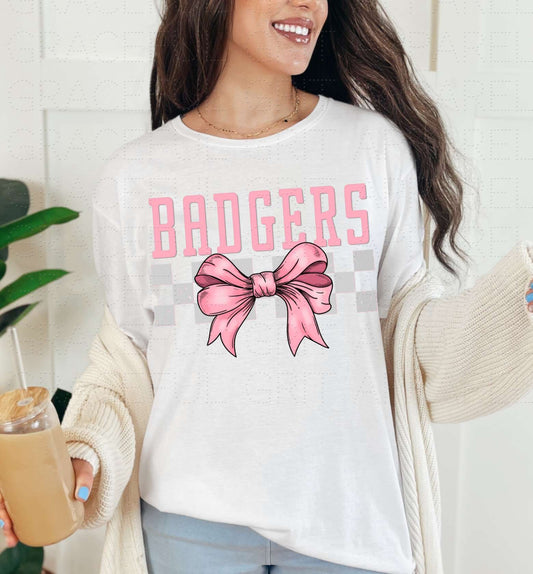 Badgers Pink Bow