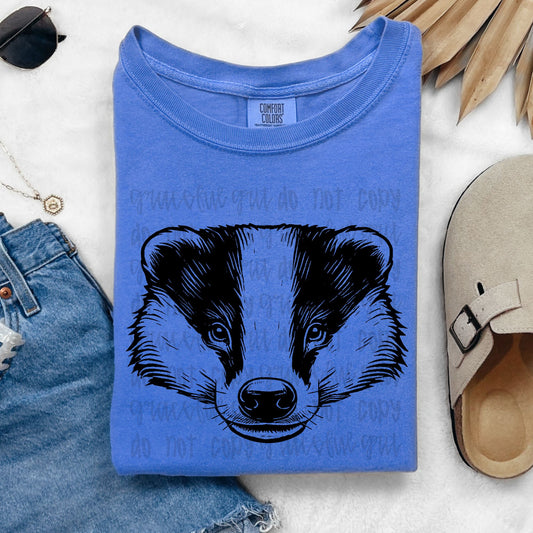 Badger Face Monotone