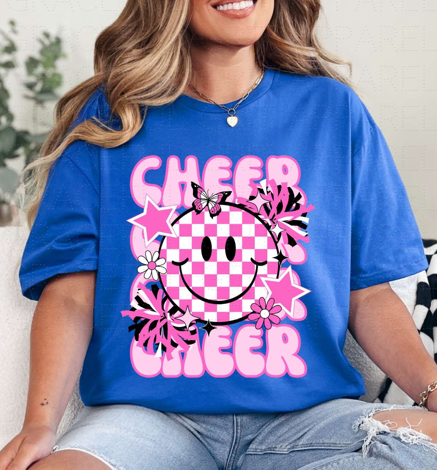 Checkered Pink Smiley