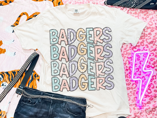 Badgers Pastel Stacked