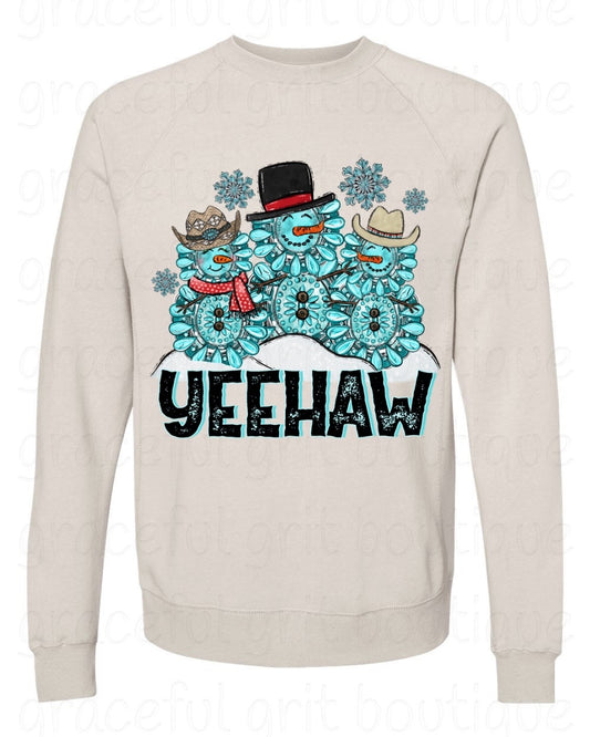 Yeehaw Turquoise Snowmen