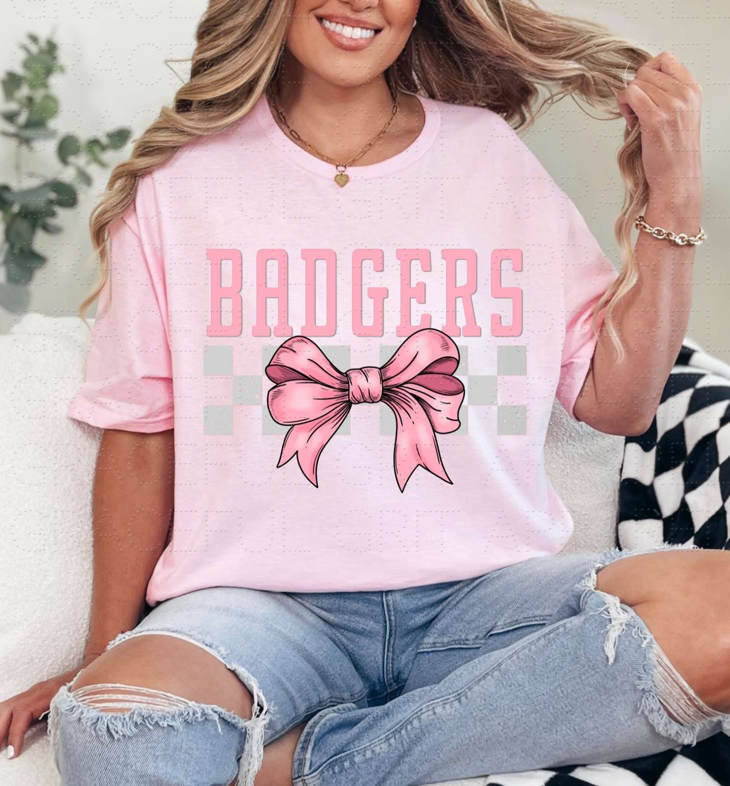 Badgers Pink Bow