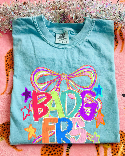 Colorful Badgers Stack Bow