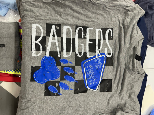 47 Badgers Checkered Sign