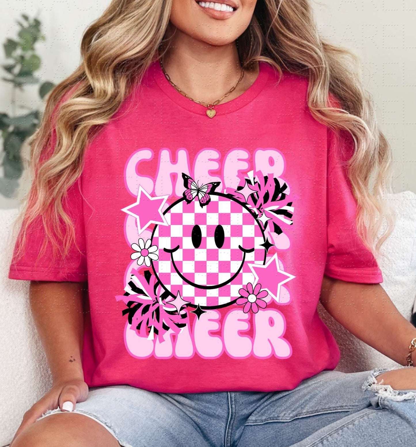 Checkered Pink Smiley