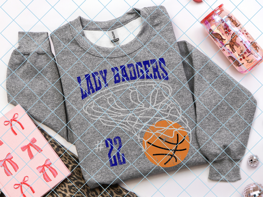Lady Badgers Net with number