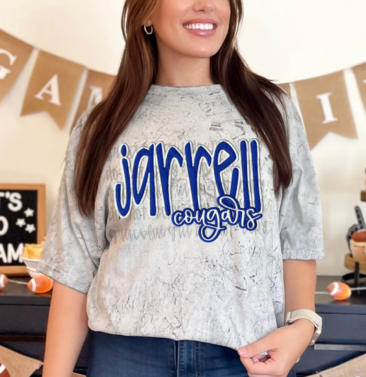 HH Faux Stitched Jarrell Cougars