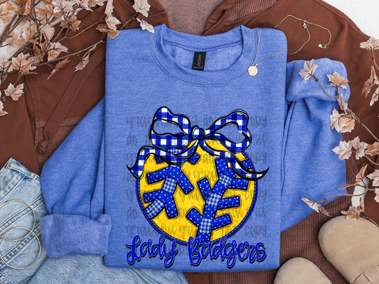 Lady Badger Softball Stitched