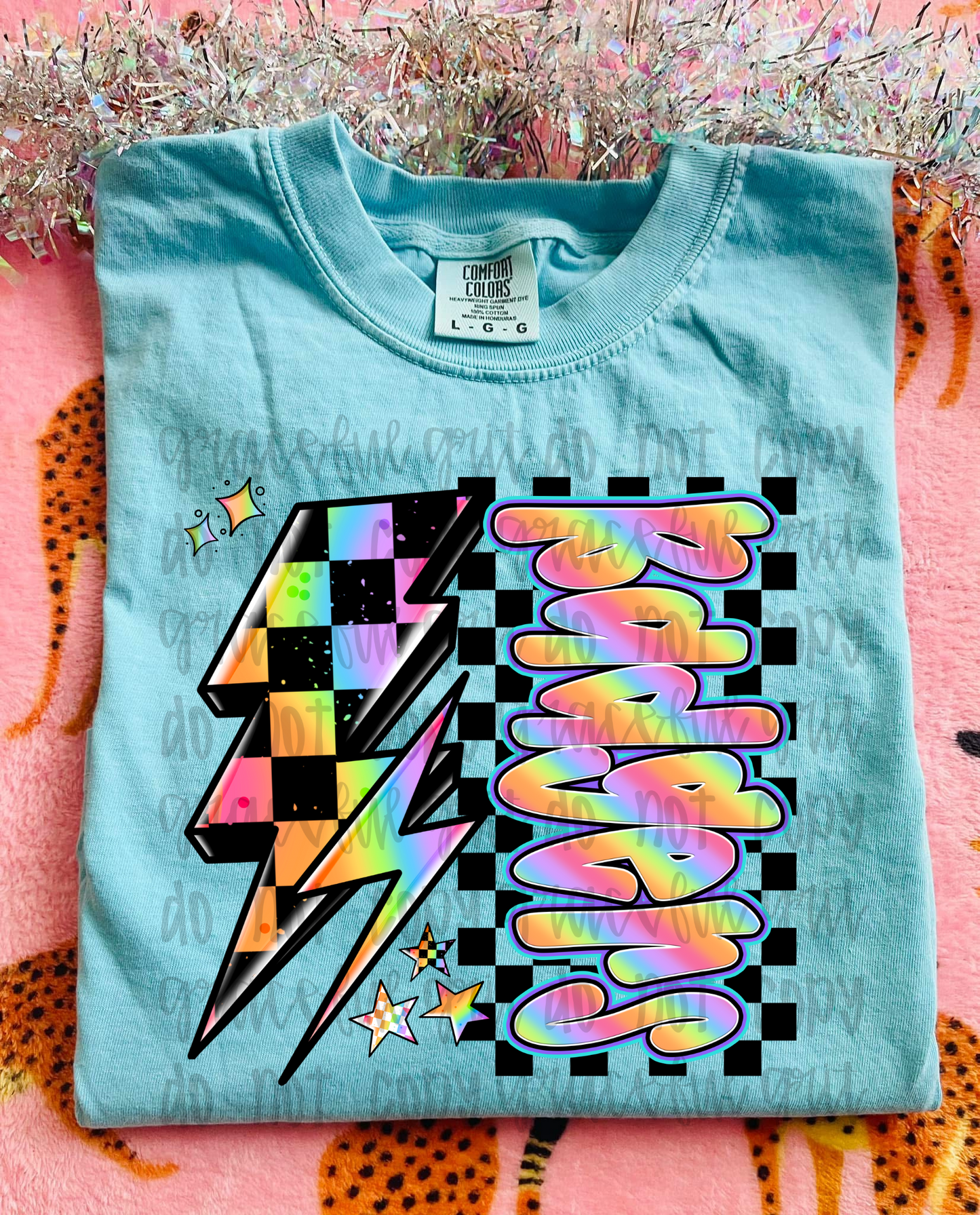 Rainbow Checked Bolt Badgers