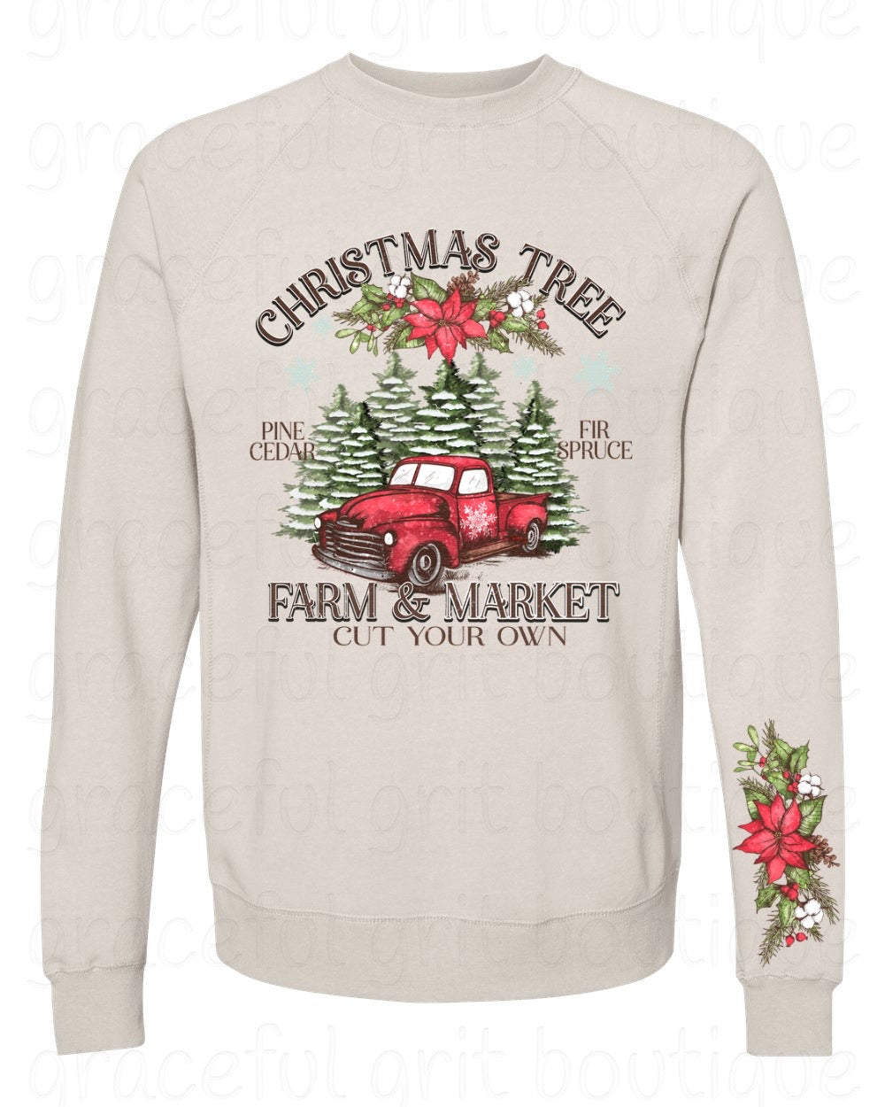 Christmas Tree Farm and Market Red Truck