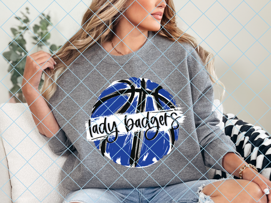 Lady Badger Basketball Messy Paint