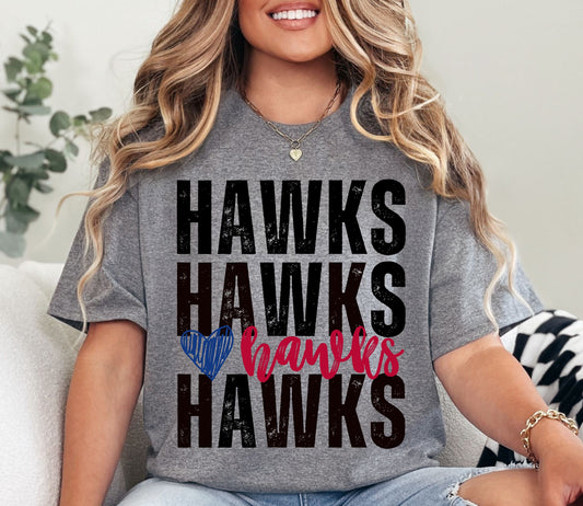 Stacked Hawks Heart Script