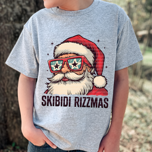 Skibidi Rizzmas Santa Tee
