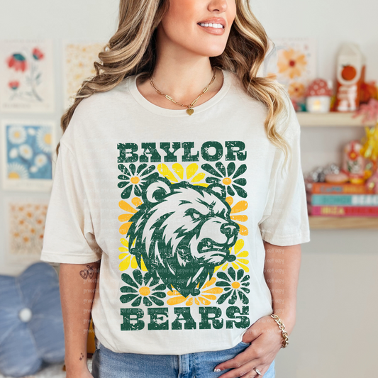 Baylor Bears Groovy Floral