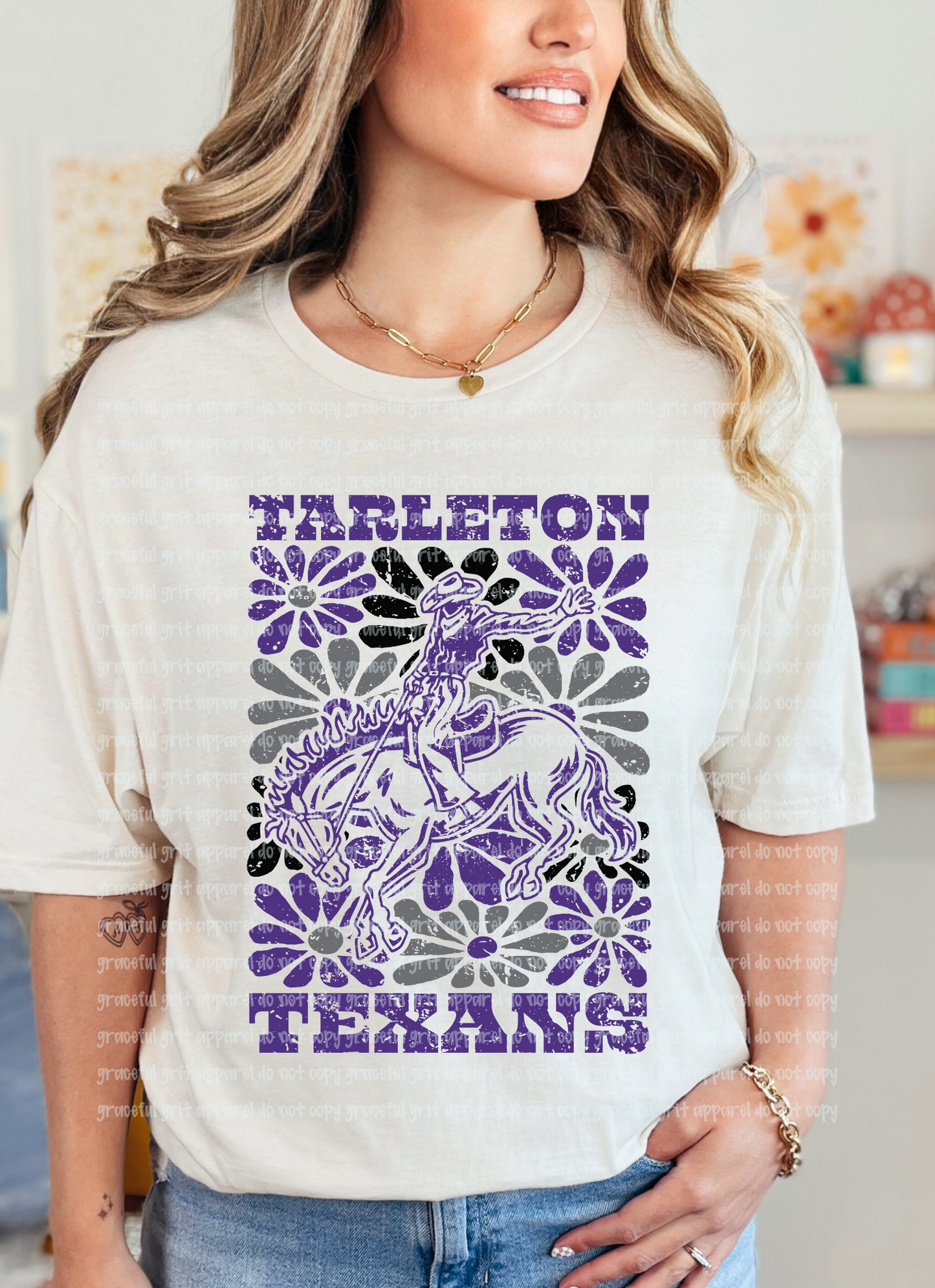 Tarleton Texans Groovy Floral