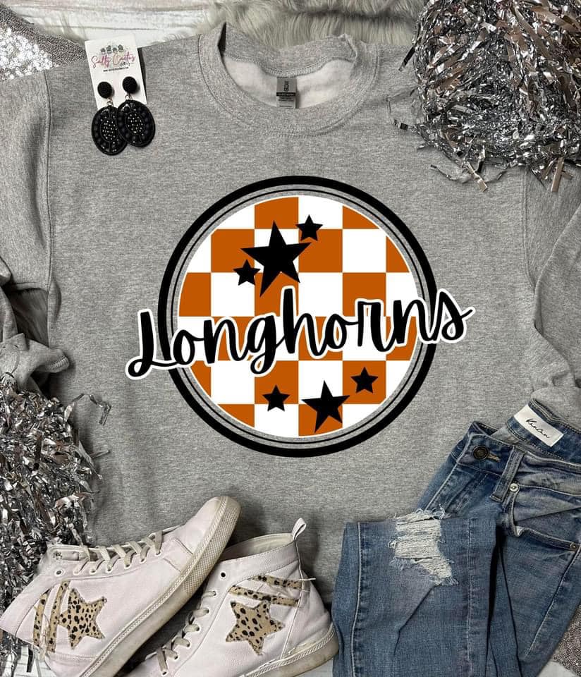 Round Longhorn Checkered Shirt