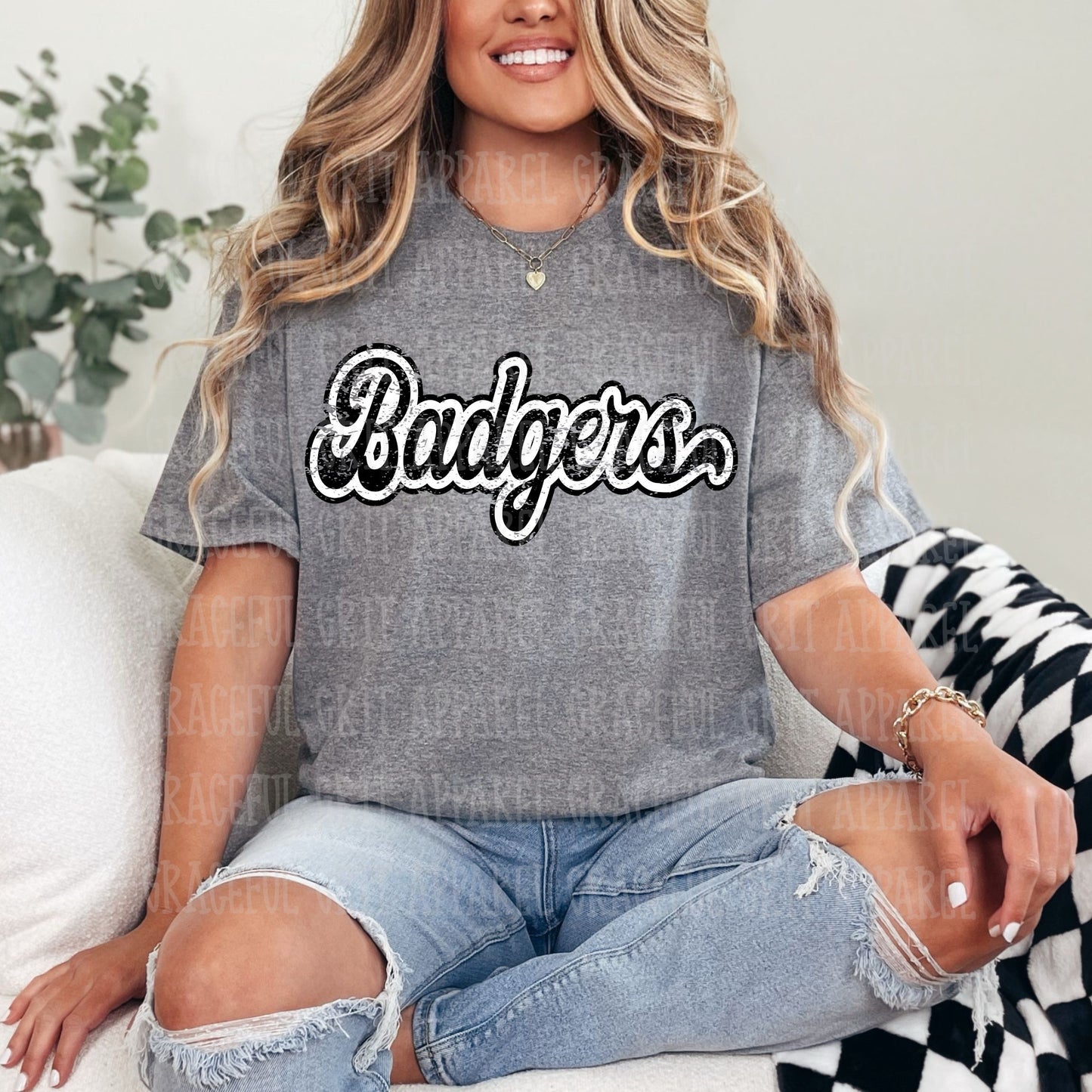Badgers Vintage Distressed