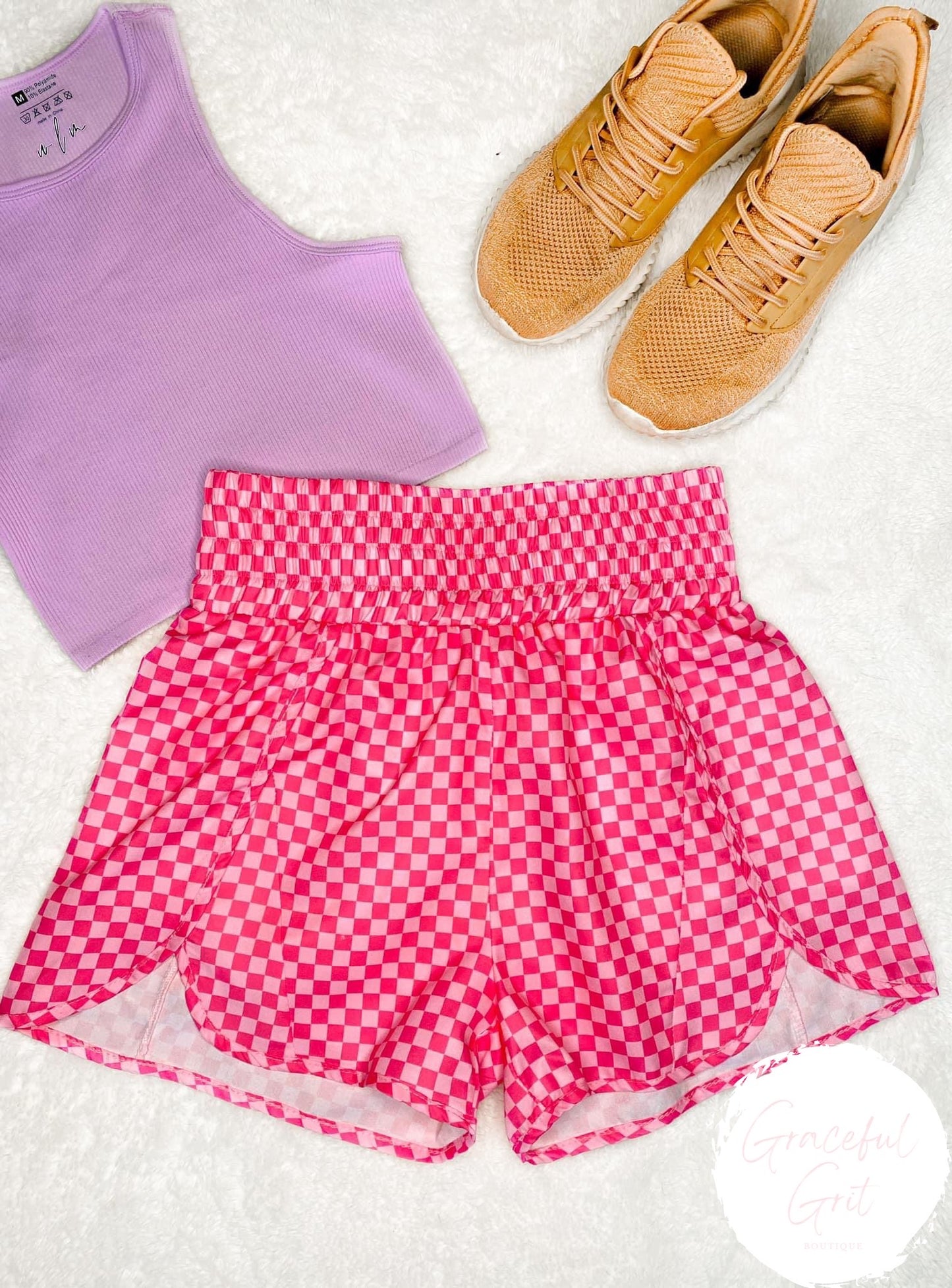 Cheyenne Checkered Athleisure Short