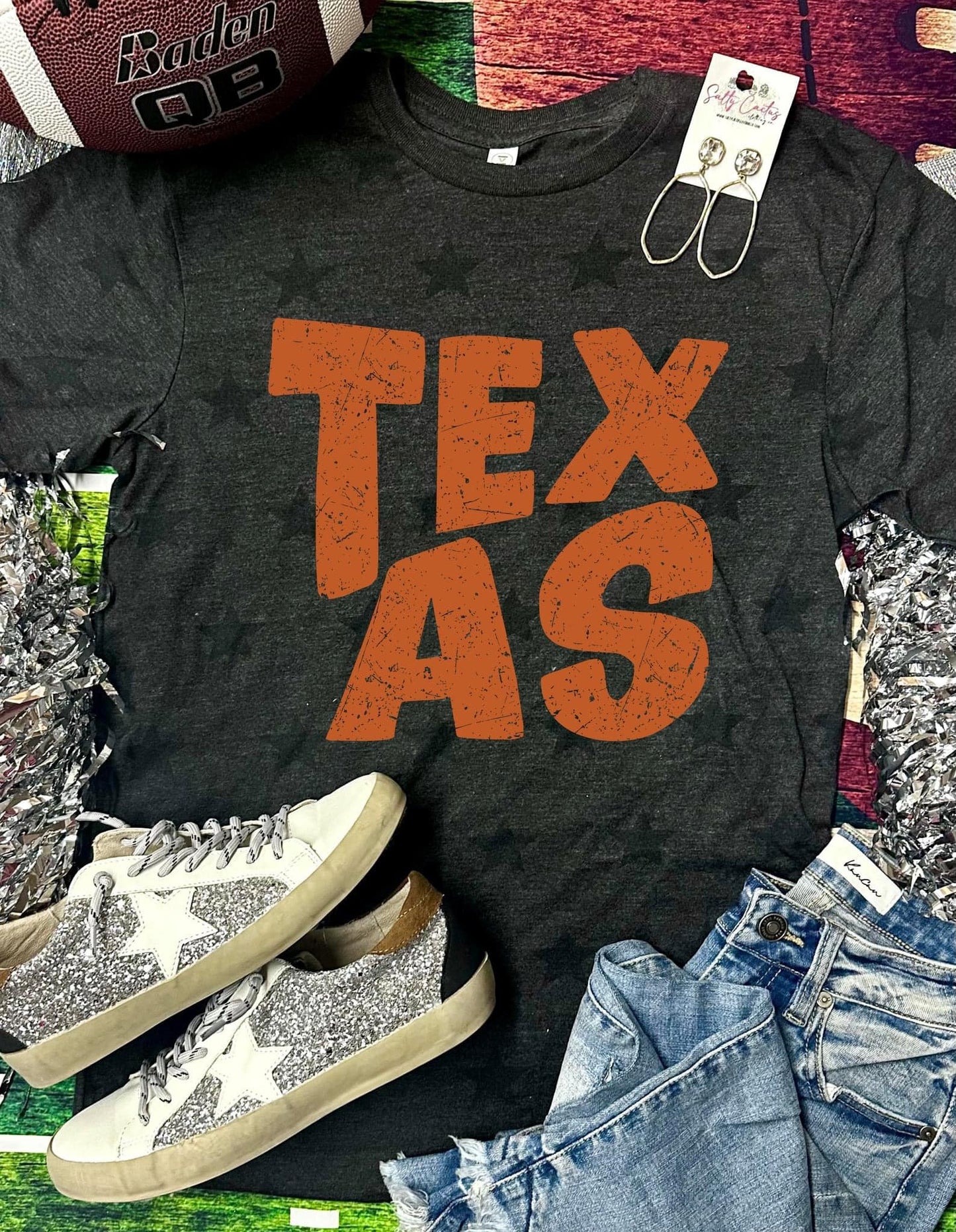 Stacked Texas Longhorn Star Tee