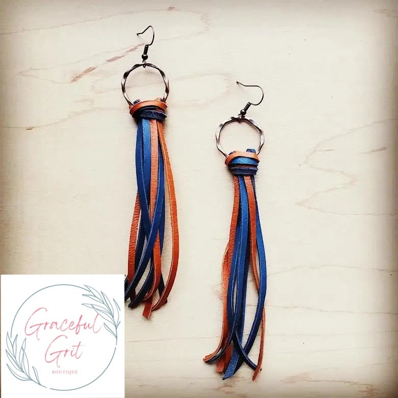 Leather Fringe Earrings