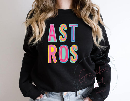 Colorful Astros Sweatshirt